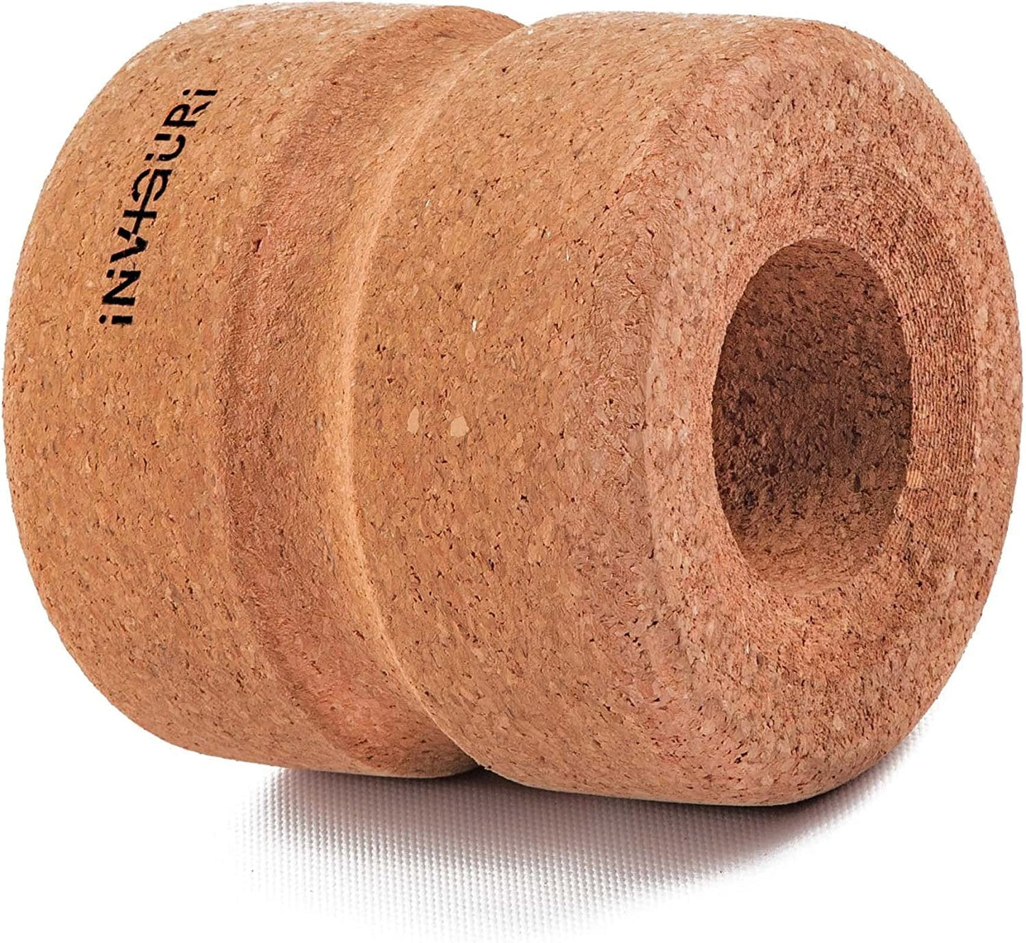 Inviguri Roller Yoga Wheel for Back & Neck Pain, with Spinal Groove. Medium to Deep Pressure for Heavy Duty Foam Rolling. Made from Natural Cork.