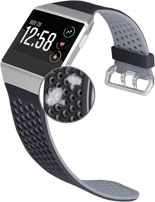 Jobese Compatible with Fitbit Ionic Band, Breathable Soft Silicone Sports Replacement Accessories Compatible with Fitbit Ionic Watch Bands for Men Women