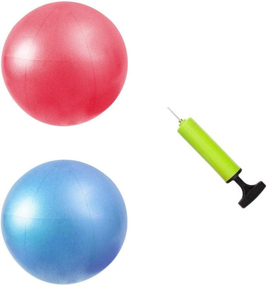 Jogi-Hhacquit Mini Fitness Exercise Ball Kit with Hand Pump for Yoga, Pilates, Body Balance, Core Training and Stability, 8"