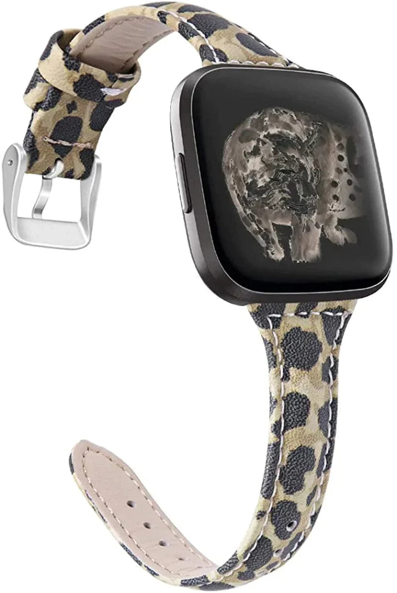 JOYOZY Genuine Leather Bands Compatible Fitbit Versa /Versa2 &New Fitbit Versa Lite Smartwatch,Fitbit Versa Wristband Replacement Accessories Fitness Straps Bands Women Men