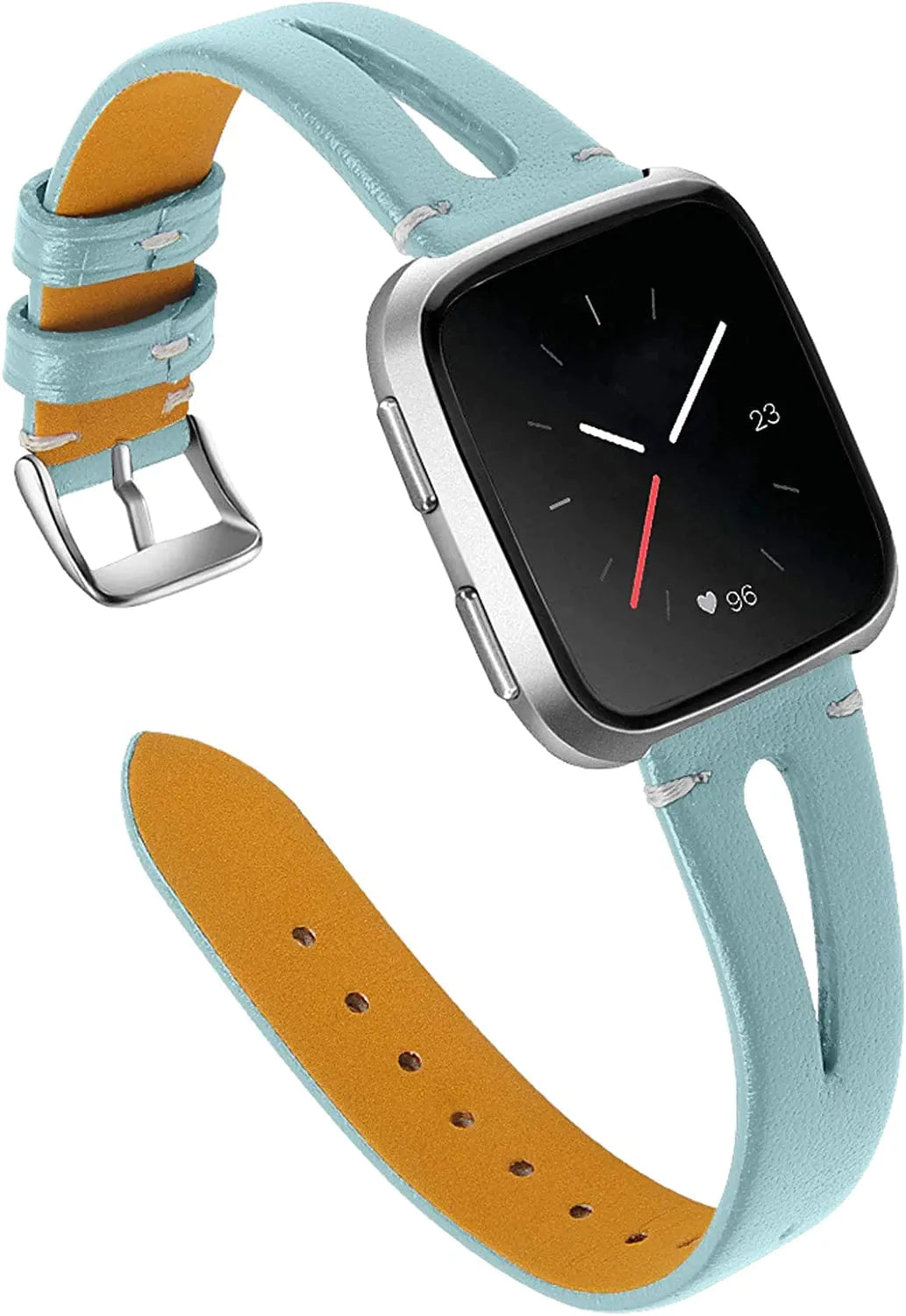 JOYOZY Genuine Leather Bands Compatible Fitbit Versa /Versa2 &New Fitbit Versa Lite Smartwatch,Fitbit Versa Wristband Replacement Accessories Fitness Straps Bands Women Men