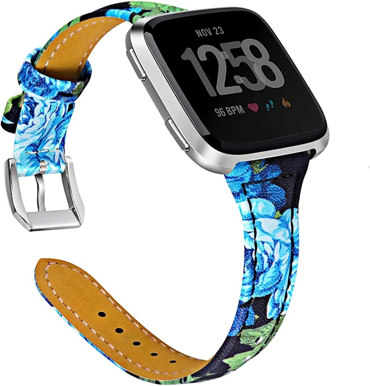 JOYOZY Genuine Leather Bands Compatible Fitbit Versa /Versa2 &New Fitbit Versa Lite Smartwatch,Fitbit Versa Wristband Replacement Accessories Fitness Straps Bands Women Men