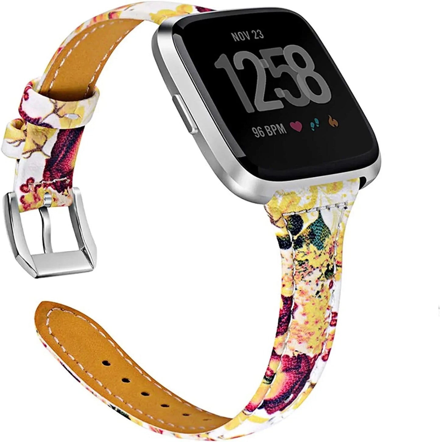 JOYOZY Genuine Leather Bands Compatible Fitbit Versa /Versa2 &New Fitbit Versa Lite Smartwatch,Fitbit Versa Wristband Replacement Accessories Fitness Straps Bands Women Men