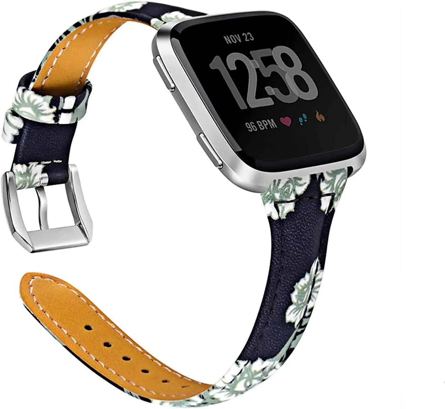 JOYOZY Genuine Leather Bands Compatible Fitbit Versa /Versa2 &New Fitbit Versa Lite Smartwatch,Fitbit Versa Wristband Replacement Accessories Fitness Straps Bands Women Men