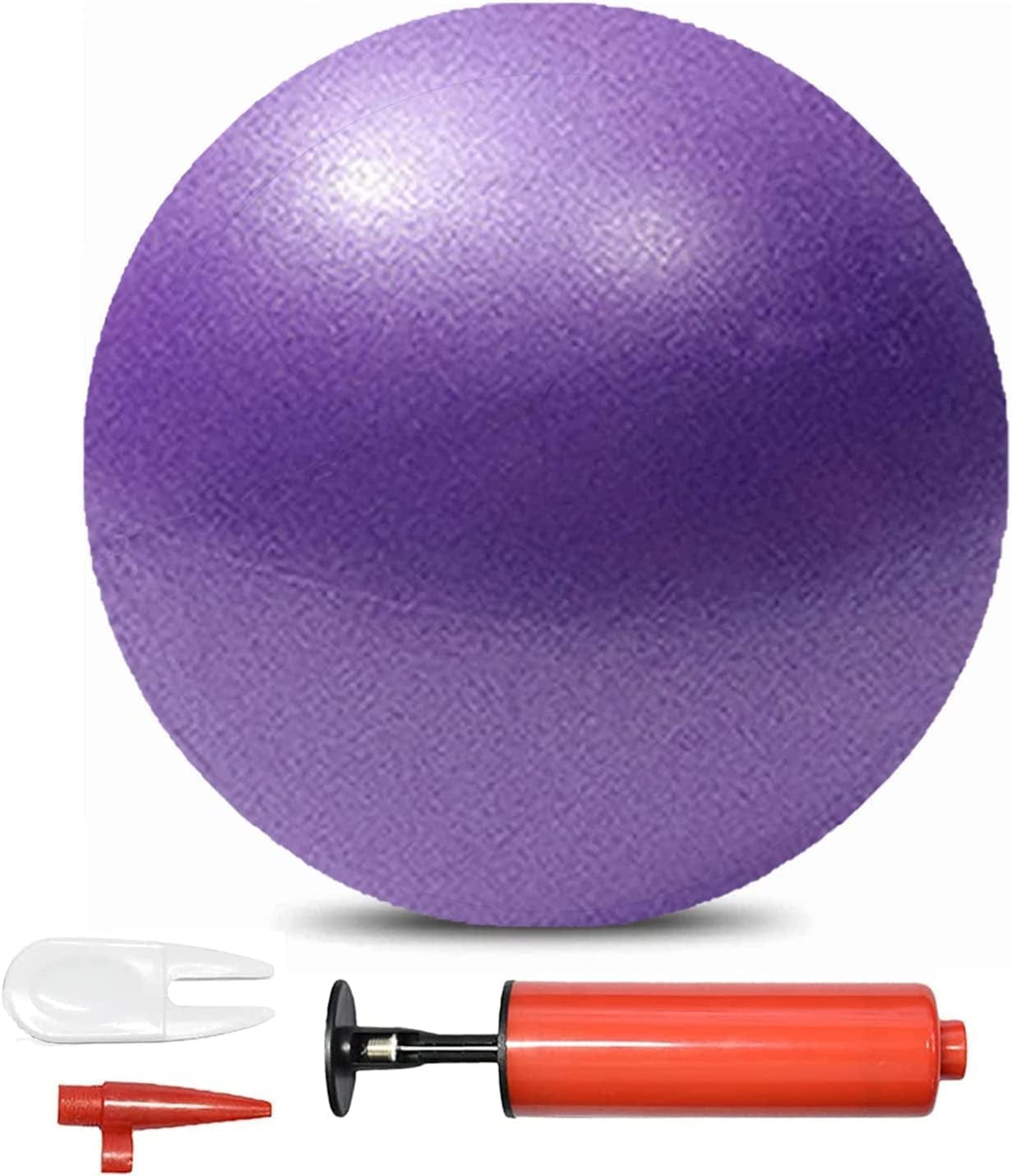 JUFANGFIN Pilates Exercise Ball Mini Yoga Barre Small Bender Workout Fitness Balance Physical Therapy Squishy Balls,Improves Stability Core Training Equipment for Home with Pump