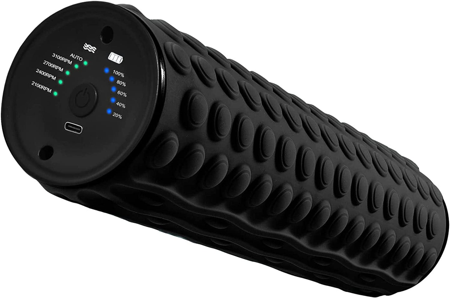 KIGASSENZIO Vibrating Foam Roller, 5 Speed Deep Tissue Trigger Point Foam Roller for Back Pain, Electric Muscle Massage Roller for Muscle Recovery, Mobility and Pliability Training