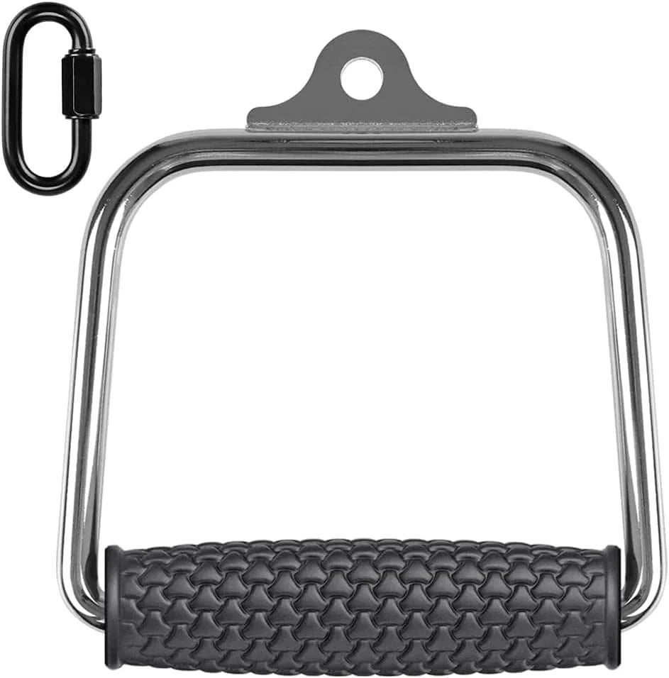 Kipika D Handle Cable Attachment, Cable Machine Handles, Heavy Duty D-Handle with Non-Slip Comfort Soft Grip, Gym Handles for Cables