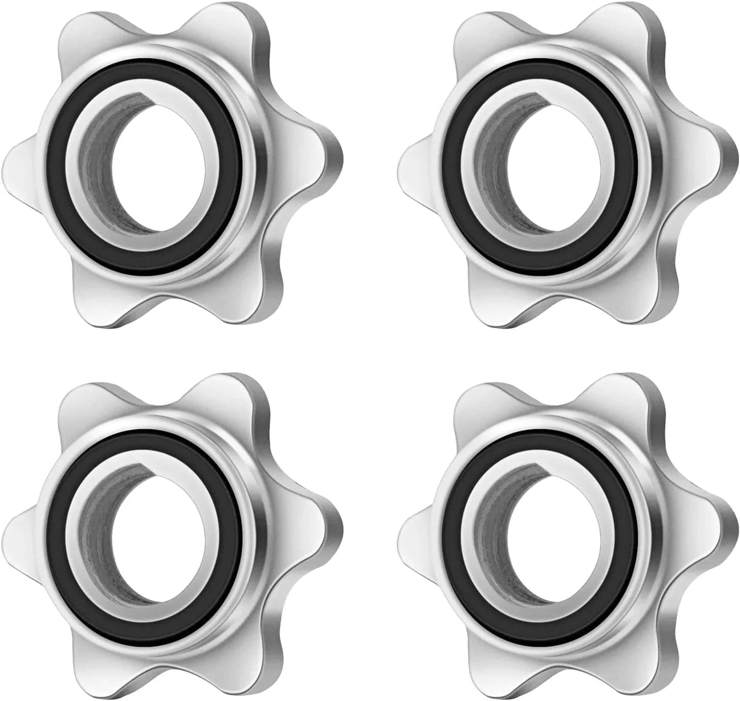 Lamoutor 2/4Pcs Anti-Slip Hex Nut 25Mm Spin-Lock Collar Screw for Barbell Dumbbell Weight Lifting