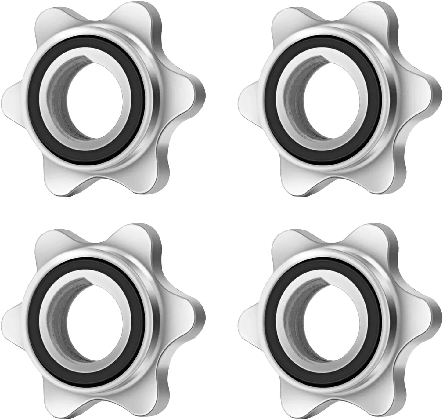 Lamoutor 2/4Pcs Anti-Slip Hex Nut 25Mm Spin-Lock Collar Screw for Barbell Dumbbell Weight Lifting