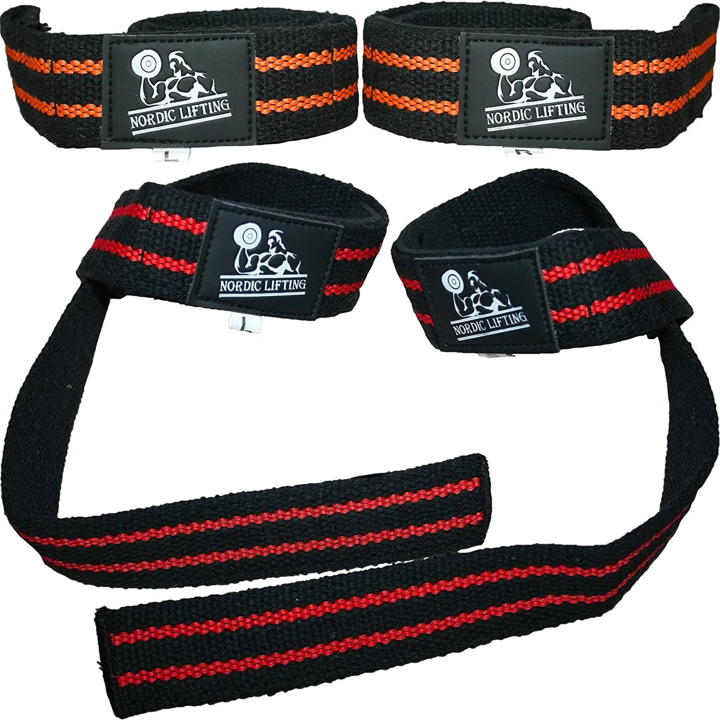 Lifting Straps (2 Pairs/4 Straps) for Weightlifting/Cross Training/Workout/Gym/Powerlifting/Bodybuilding-Support for Women & Men - Premium Quality Equipment & Accessories -Avoid Injury