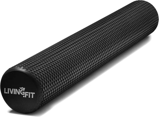 Living.Fit Foam Roller 36" Length, 6" Diameter - High Density round Foam Roller for Warm Up, Cool down and Exercise