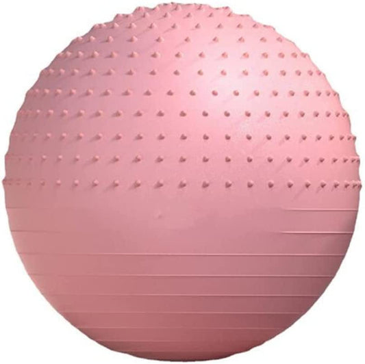LTLCLZ Yoga Ball Sports Fitness Balls Pilates Gym Balance Fitball Massage Training Workout Lose Weight Pregnant Children Exercise Ball,Pink,65Cm