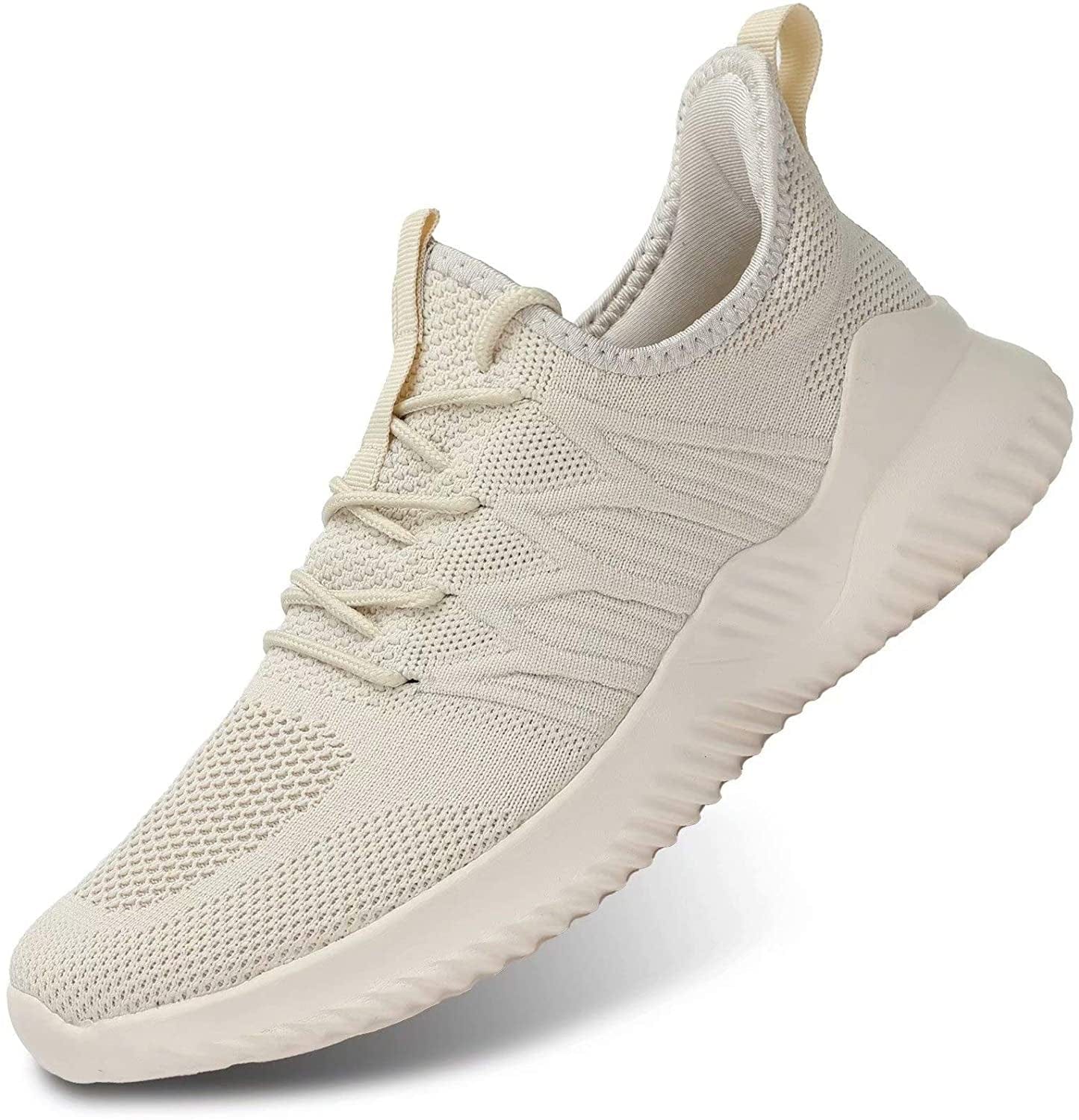 Mens Running Shoes Slip-On Walking Sneakers Lightweight Breathable Casual Soft Sole Trainers