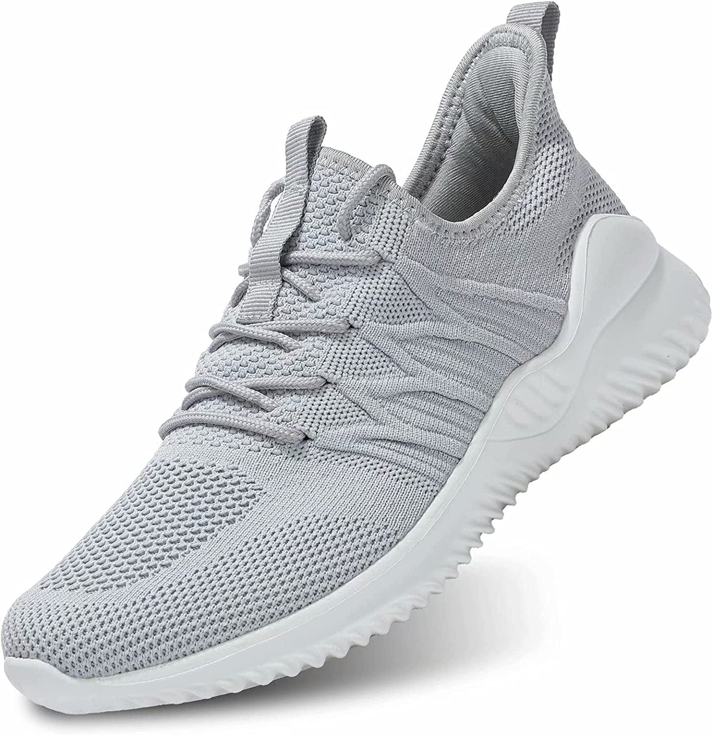 Mens Running Shoes Slip-On Walking Sneakers Lightweight Breathable Casual Soft Sole Trainers