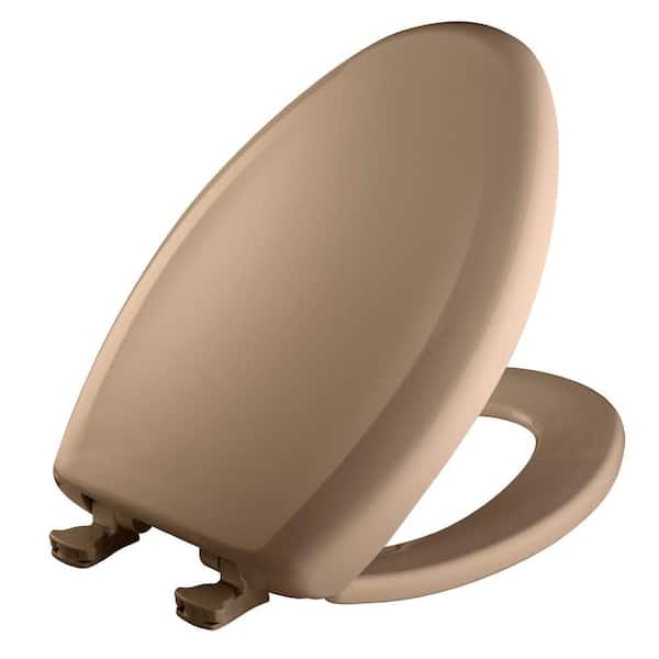 Elongated Closed Front Toilet Seat Slow Close, Mexican Sand