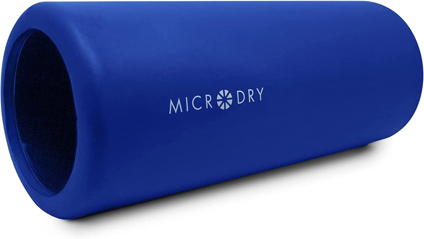 MICRODRY - Deluxe Fitness Back Roller Foam for Back Pain & Tight Muscles, Deep Tissue Foam Roller, Body Roller for Muscle Massage & Trigger Point Release, Light Gray Yoga Roller, 13 X 5.3 Inches