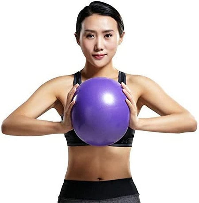 Mini Yoga Pilates Ball 10 Inch for Stability Exercise Training Gym anti Burst and Slip Resistant Balls with Inflatable Straw