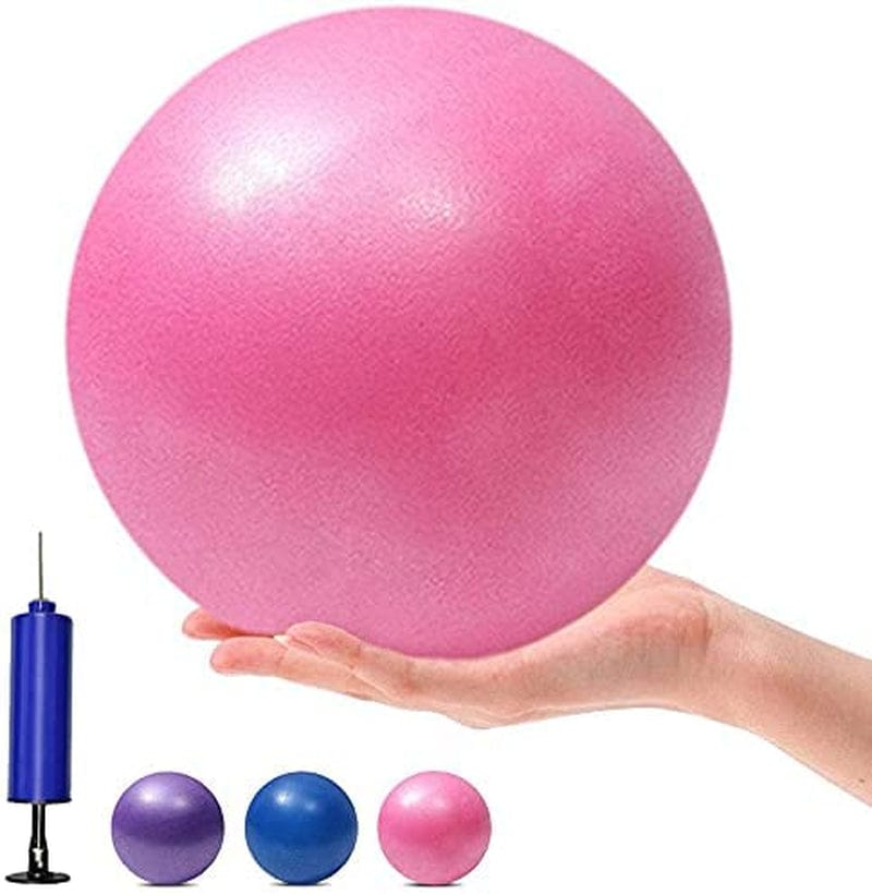 MOMPLUS 6 Inch Exercise Pilates Mini Yoga Balls Barre Small Bender for Home Stability Squishy Training Physical Therapy Improves Balance with Pump