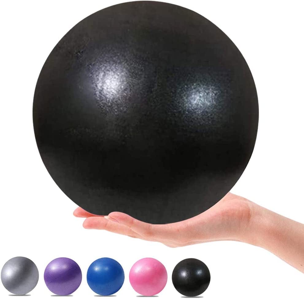 MOMPLUS 9 Inch Exercise Pilates Mini Yoga Balls Barre Small Bender for Home Stability Squishy Training Physical Therapy Improves Balance with Inflatable Straw