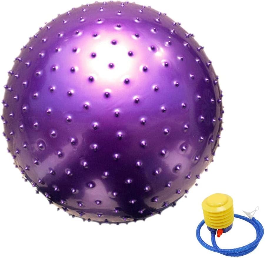 Mynse Massage Ball 29.5" Extra Thick Yoga Ball Exercise Ball for Office Home Gym Anti-Burst Children Sensory Integration Training Ball Parent-Child Toy Ball Blue