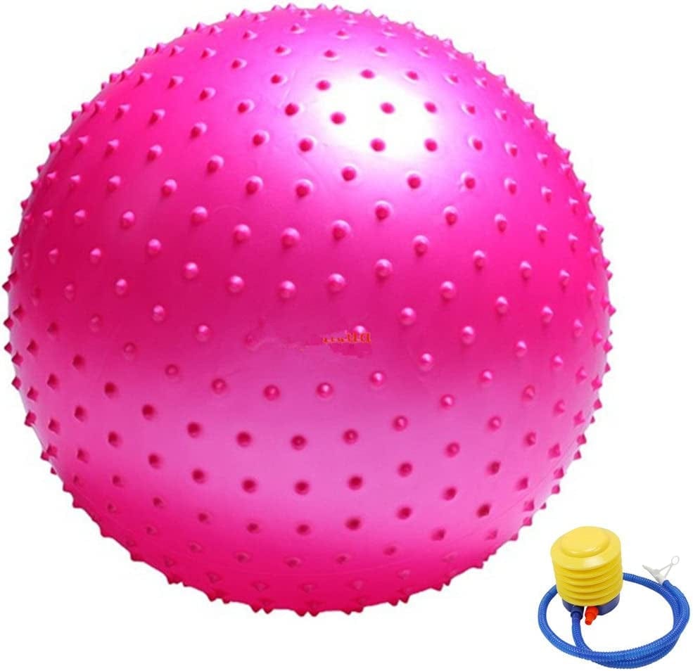 Mynse Massage Ball 29.5" Extra Thick Yoga Ball Exercise Ball for Office Home Gym Anti-Burst Children Sensory Integration Training Ball Parent-Child Toy Ball Blue