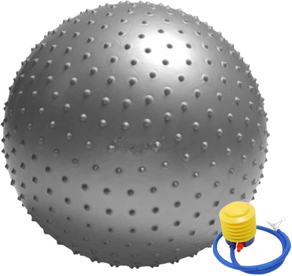 Mynse Massage Ball 29.5" Extra Thick Yoga Ball Exercise Ball for Office Home Gym Anti-Burst Children Sensory Integration Training Ball Parent-Child Toy Ball Blue