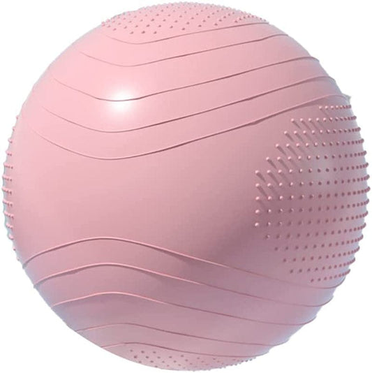 N&S Yoga Ball Office Chair,65Cm Exercise Ball with Quick Pump,Balance,Pilates,Birthing, Therapy,Flexible Seating,Stability Fitness,Strength Training,Anti-Burst and Slip Resistant (Pink)