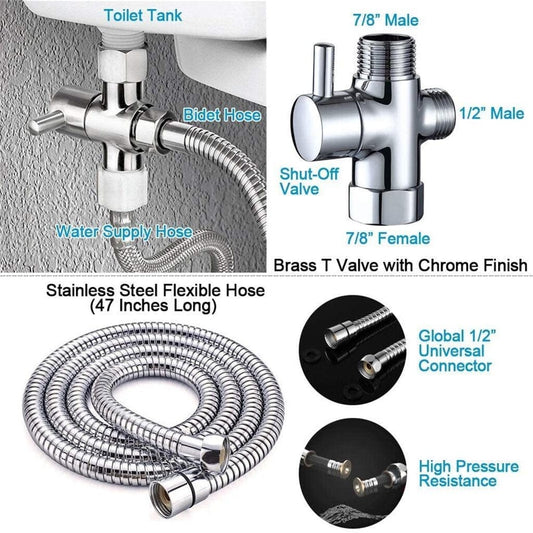 Ociviesr Shower Handheld Bidet Sprayer Diaper Clean Kit Shower Cloth Portable Toilet Spray Cleaning Supplies Other