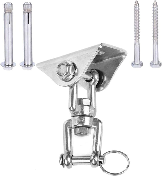 OLIMY Swing Hanger - Swing Hangings Hooks Swing Hooks for Swing,Wall Ceiling Mount Anchor for Suspension Trainers, Load up to 1000 Lbs (Color : B: 360 Degree Rotation with Latch)
