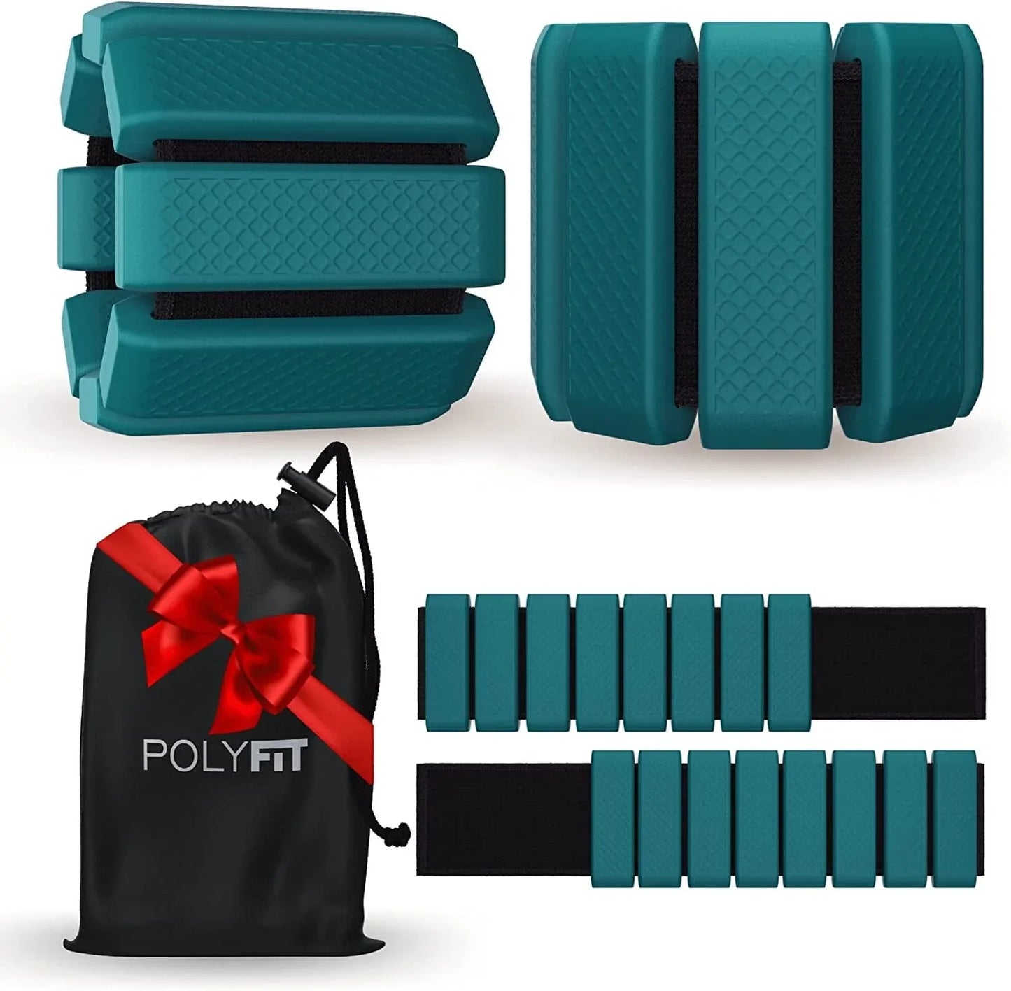 Polyfit Wrist & Ankle Weights - Adjustable Ankle Weights for Women and Men - Yoga, Walking, Running, Dance, Barre, Pilates, Cardio, Aerobics