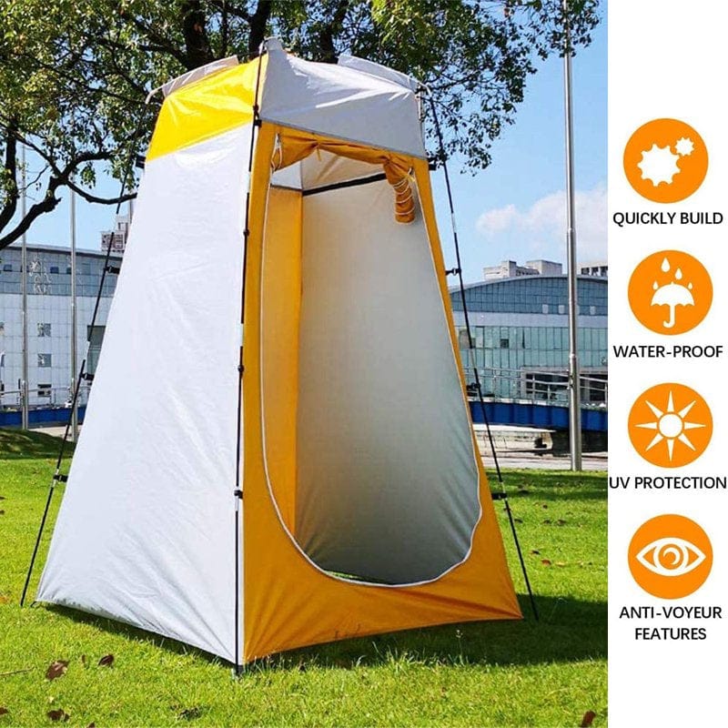 Portable Outdoor Shower Tent Camping Beach Toilet Changing Room + Mounting Stakes,47.24X47.24X70.87In