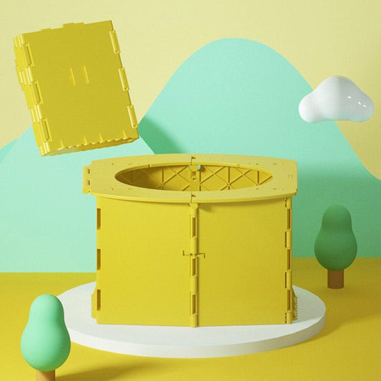 Portable Toilet Folding Commode Toilet Seat Porta Potty Car Toilet Washable Sturdy Compact Toilet for Camping Hiking Long Trips Traffic Jam