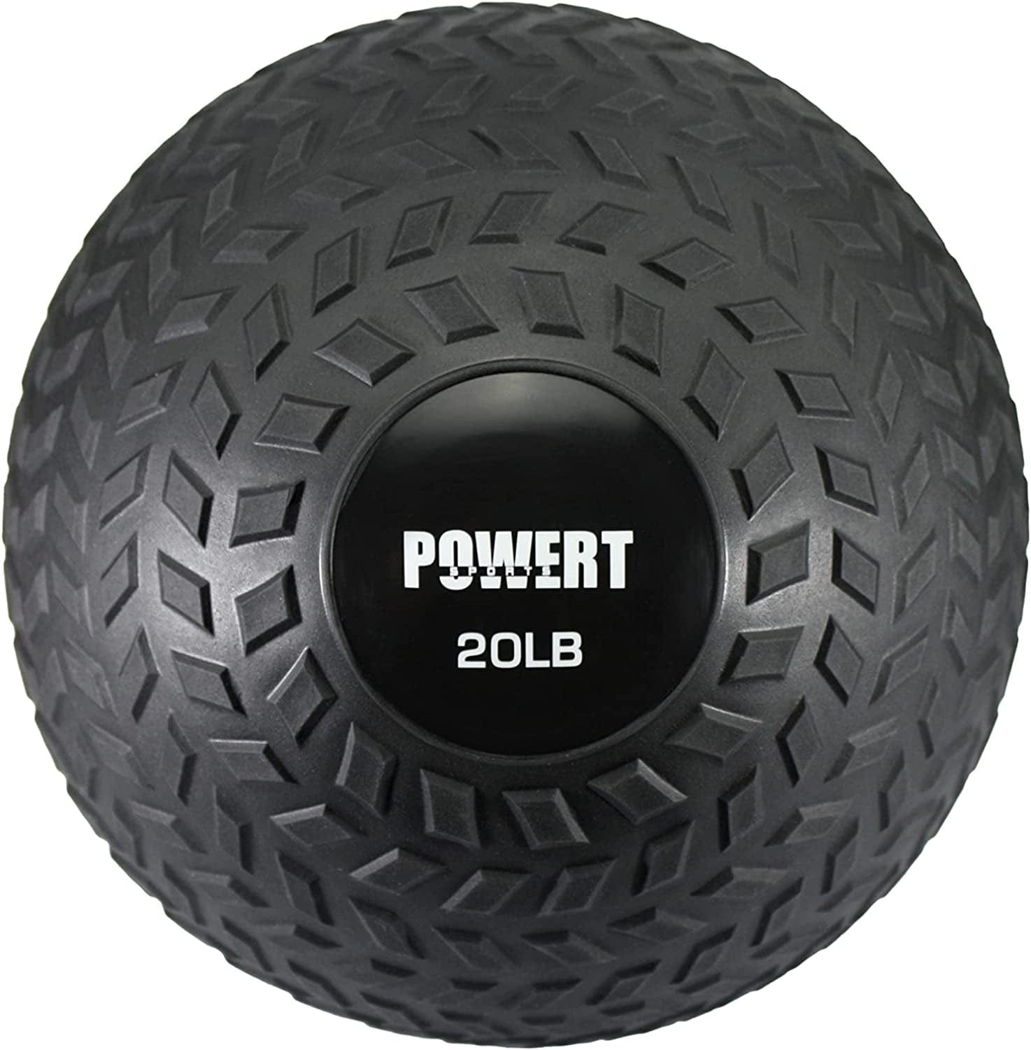 POWERT Slam Ball Weighted Ball Core Muscle Cardio Workout |Easy to Grip Tread & Heavy Duty Durable Rubber Shell