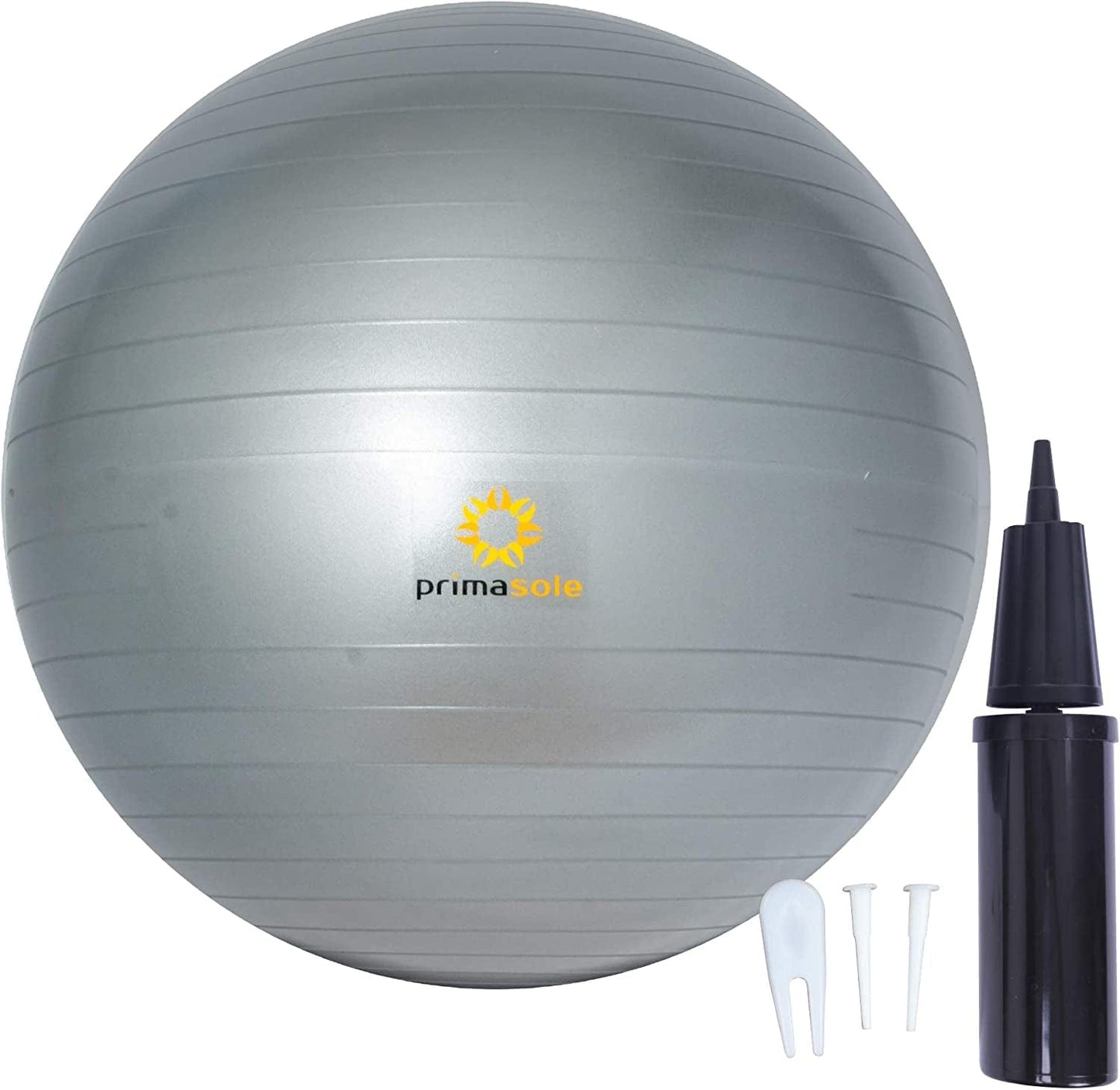 Primasole Exercise Ball for Balance Stability Fitness Workout Yoga Pilates at Home Office & Gym with Inflator Pump