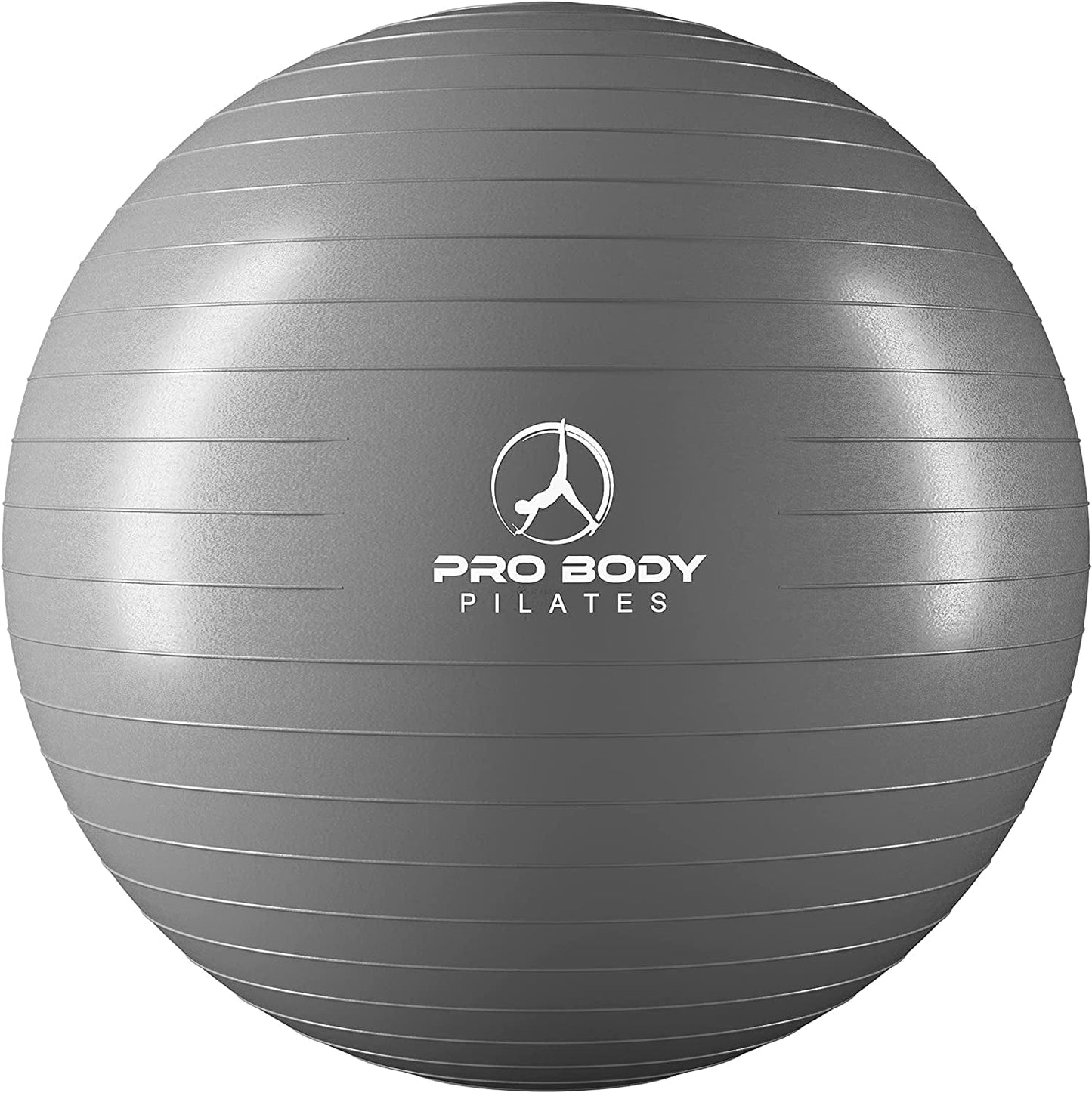 Probody Pilates Ball Exercise Ball Yoga Ball, Multiple Sizes Stability Ball Chair, Gym Grade Birthing Ball for Pregnancy, Fitness, Balance, Workout at Home, Office and Physical Therapy, without Pump