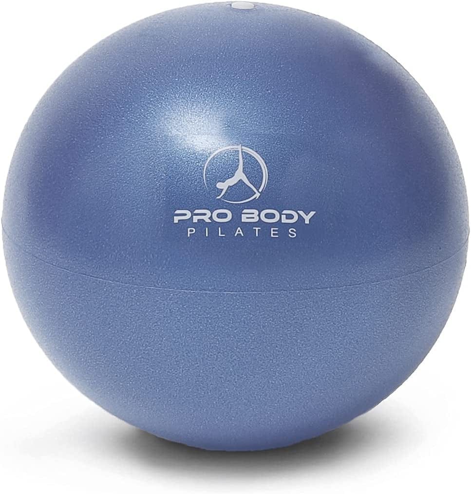 Probody Pilates Mini Exercise Ball - 9 Inch Small Bender Ball for Stability, Barre, Pilates, Yoga, Balance, Core Training, Stretching and Physical Therapy with Workout Guide