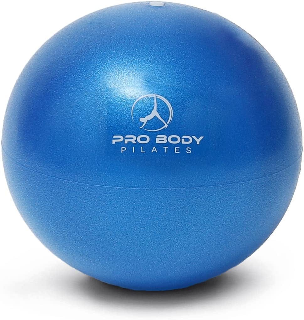 Probody Pilates Mini Exercise Ball - 9 Inch Small Bender Ball for Stability, Barre, Pilates, Yoga, Balance, Core Training, Stretching and Physical Therapy with Workout Guide