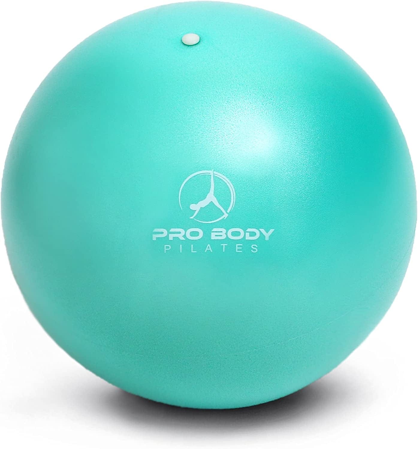 Probody Pilates Mini Exercise Ball - 9 Inch Small Bender Ball for Stability, Barre, Pilates, Yoga, Balance, Core Training, Stretching and Physical Therapy with Workout Guide