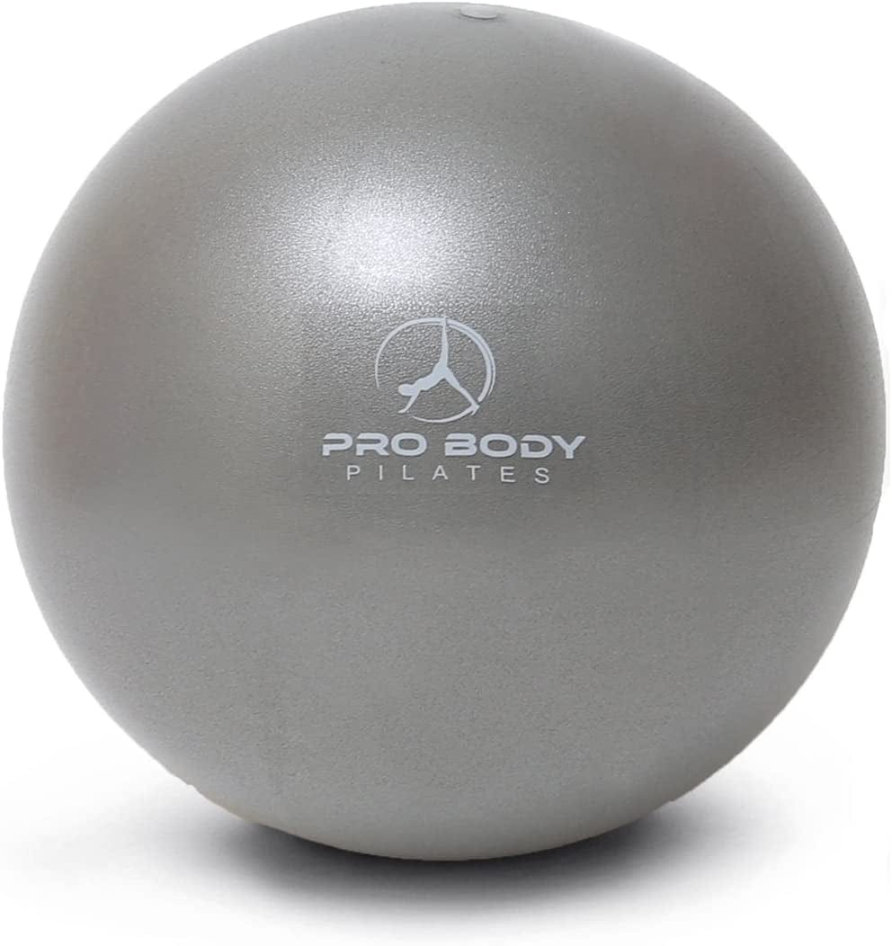 Probody Pilates Mini Exercise Ball - 9 Inch Small Bender Ball for Stability, Barre, Pilates, Yoga, Balance, Core Training, Stretching and Physical Therapy with Workout Guide