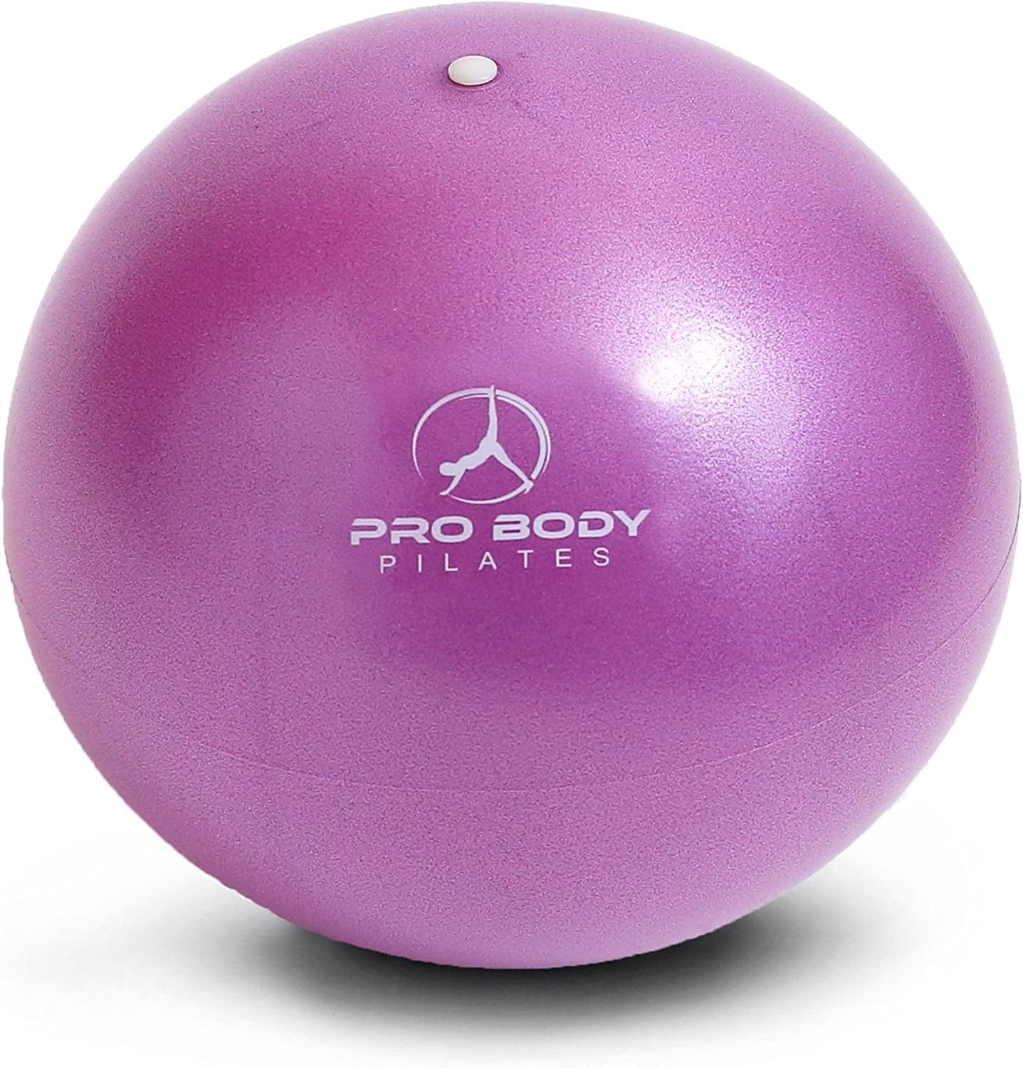 Probody Pilates Mini Exercise Ball - 9 Inch Small Bender Ball for Stability, Barre, Pilates, Yoga, Balance, Core Training, Stretching and Physical Therapy with Workout Guide