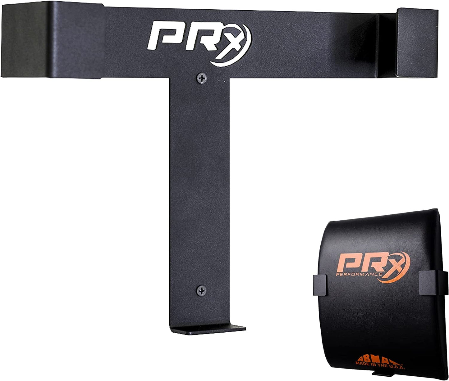 Prx Performance Abmat Storage, Abdominal Exercise Mat Holder, Wall Mounted Exercise Accessory, Made in the USA, Black Powder Coated, Space Saving, Home Garage or Commercial Gym Pad Storage Solution