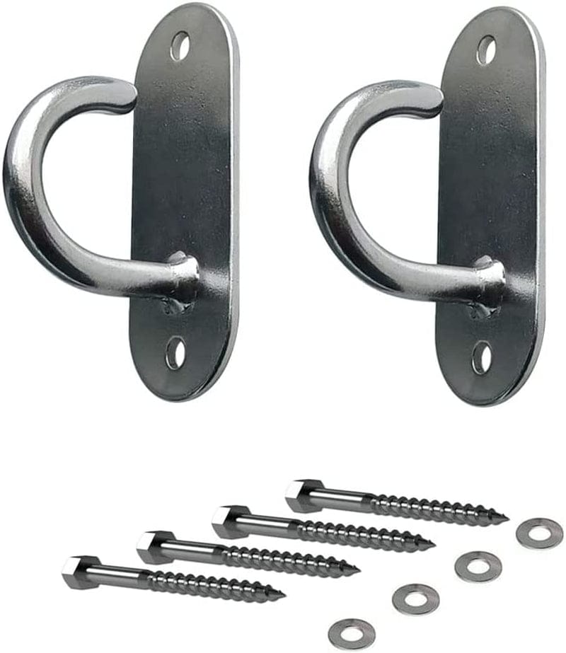 Qinwuwu Resistance Band Wall Anchor Workout Exercise Wall Mount Anchor for Suspension Strap Trainer, J-Shaped Design, Strength Training, Yoga, Home Gym, Physical Exercise