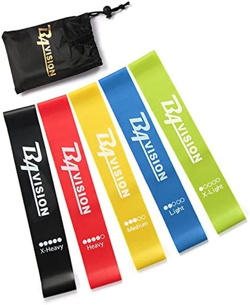 Resistance Bands- Exercise Bands –-Workout Bands– Fitness Stretching Elastic Exercise Loop Bands – Set of 5 Elastic Bands – Fitness Accessories Perfect for Pilates, Yoga, Injury Rehab, Therapy