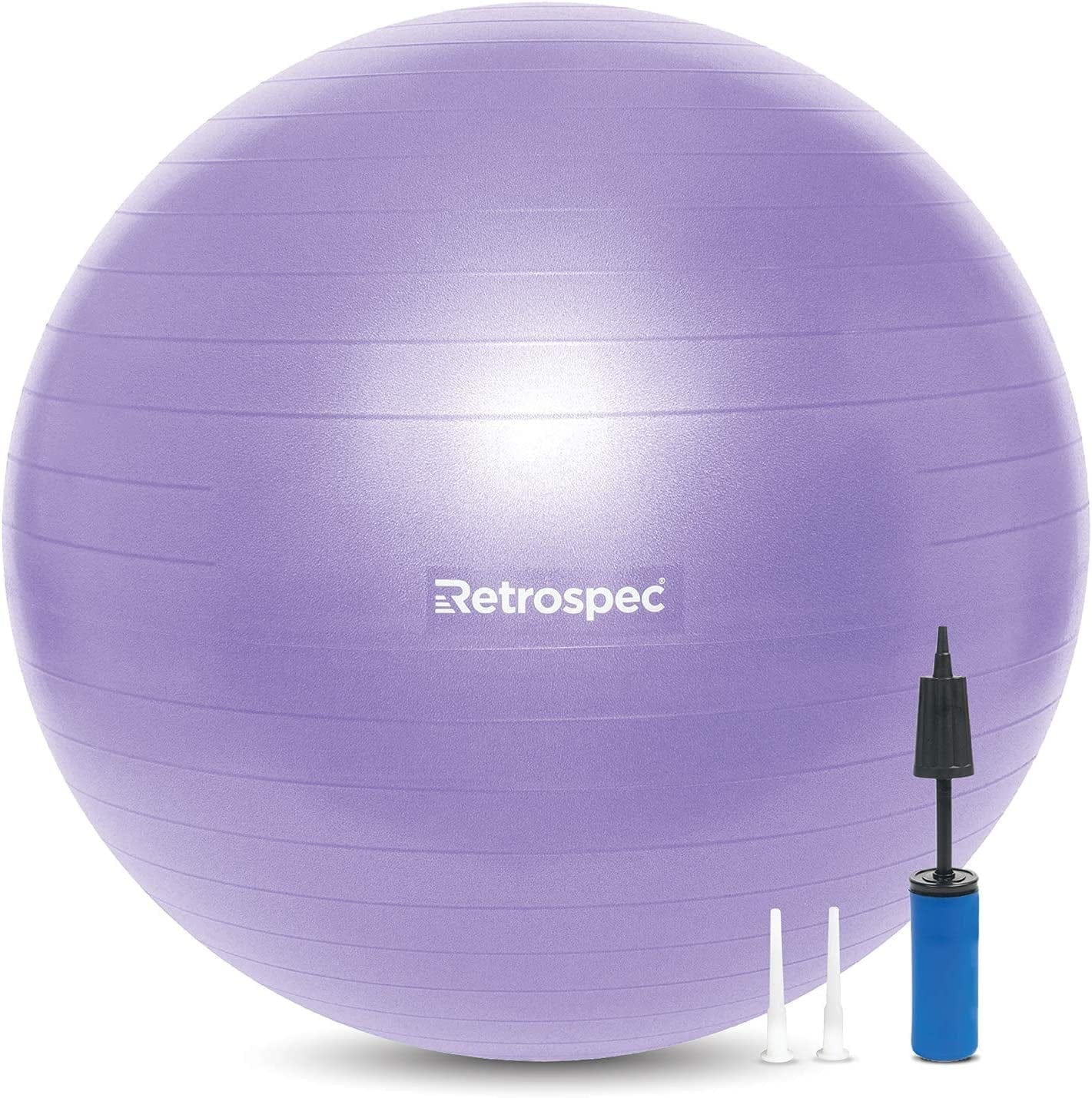 Retrospec Luna Exercise Ball, Base & Pump/Ball & Pump with Anti-Burst Material