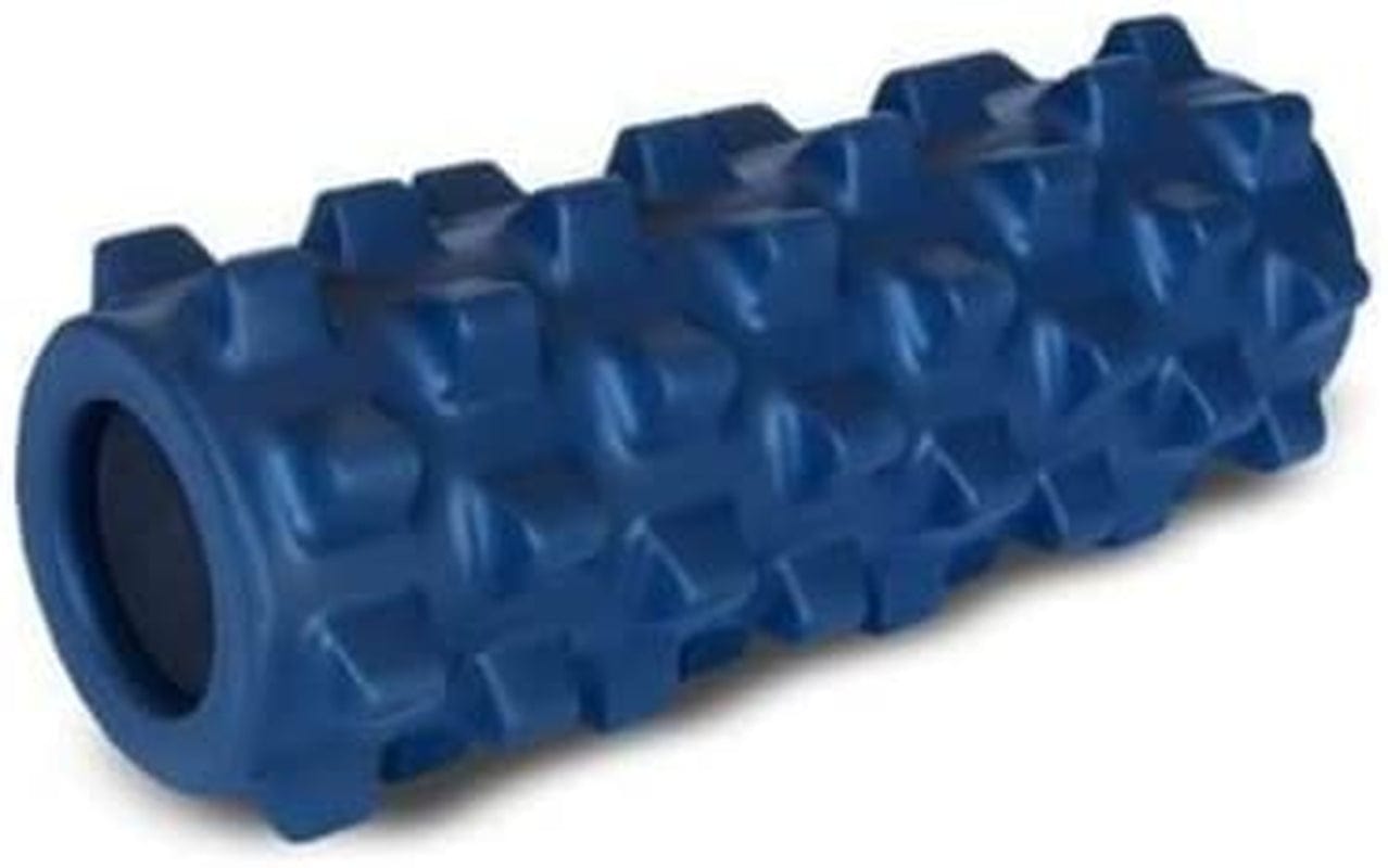 Rumbleroller - Half Size 12 Inches - Blue - Original - Textured Muscle Foam Roller - Relieve Sore Muscles- Your Own Portable Massage Therapist - Patented Foam Roller Technology