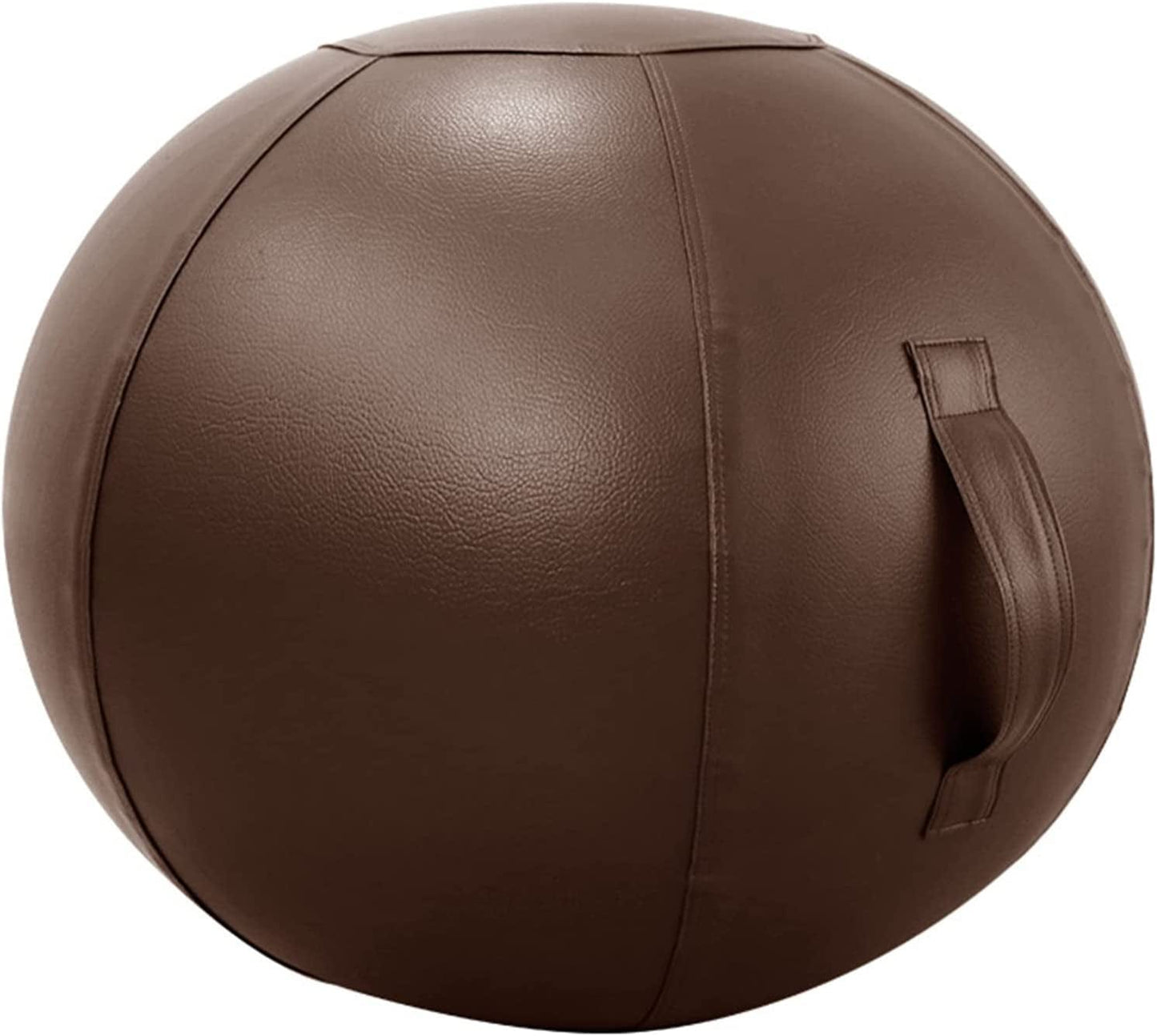 Sitting Ball Chair for Office Pilates Exercise Yoga Ball with Cover for Balance Stability Fitness Ergonomic Posture Exercise Ball Seat with Handle and Pump,Brown,29.5In