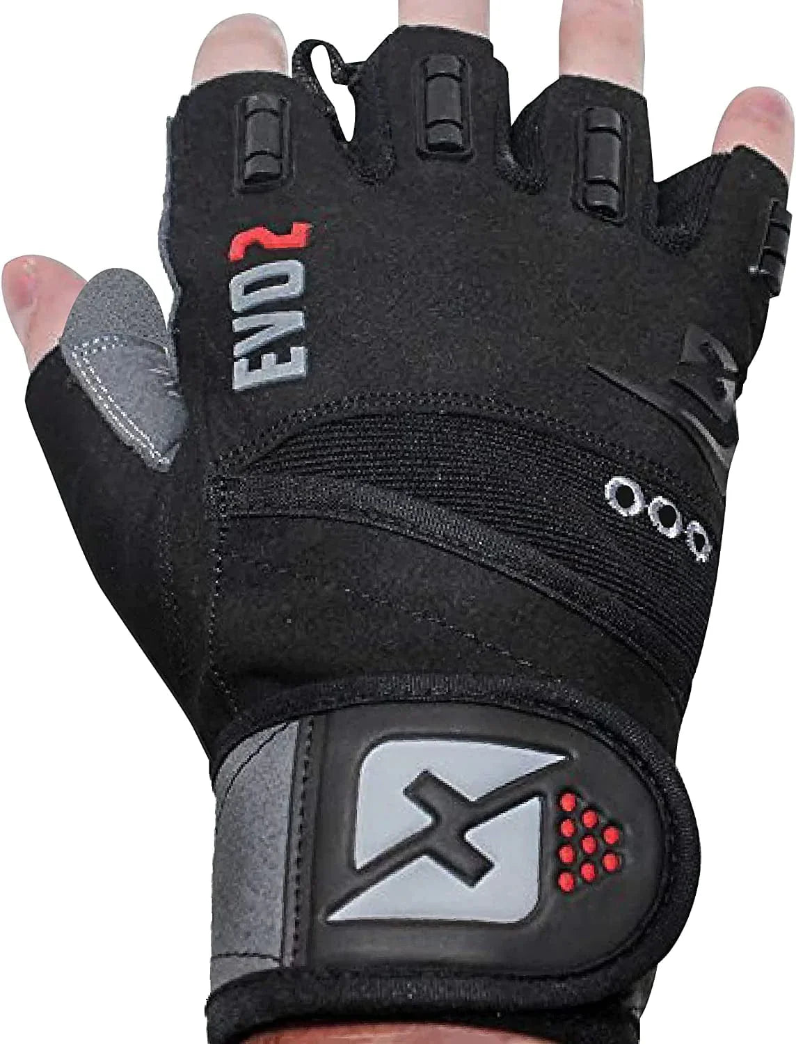 Skott Evo 2 Weightlifting Gloves with Integrated Wrist Wrap Support-Double Stitching for Extra Durability-Get Ripped with the Best Body Building Fitness and Exercise Accessories