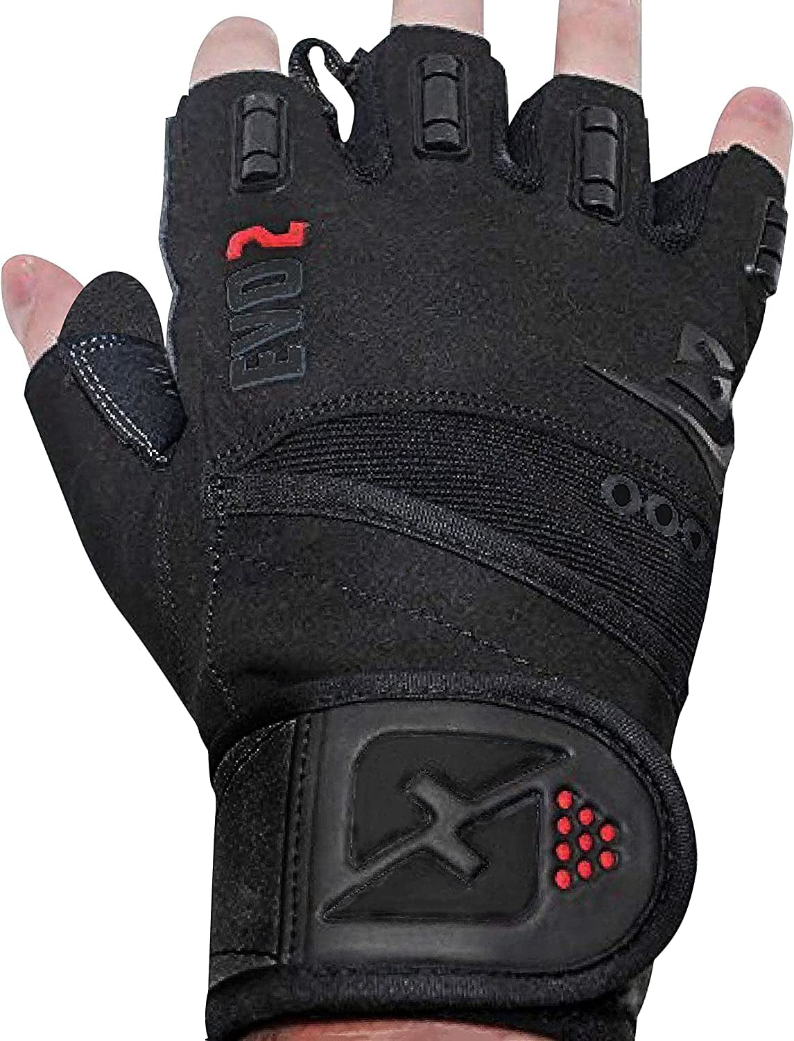 Skott Evo 2 Weightlifting Gloves with Integrated Wrist Wrap Support-Double Stitching for Extra Durability-Get Ripped with the Best Body Building Fitness and Exercise Accessories