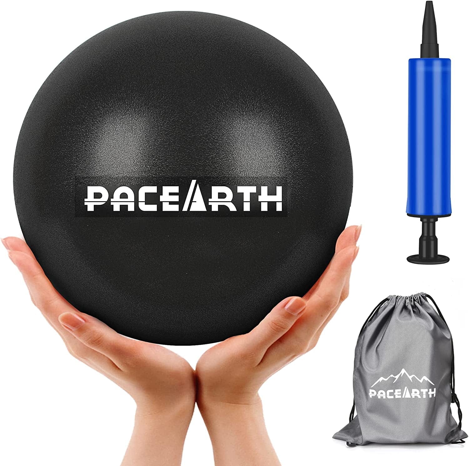 Small Exercise Ball, 9 Inch Pilates Ball, Barre Ball with Air Pump Yoga Mini Bender Ball for Balance, Core Training, Physical Therapy at Home Workout, Gym, Studio