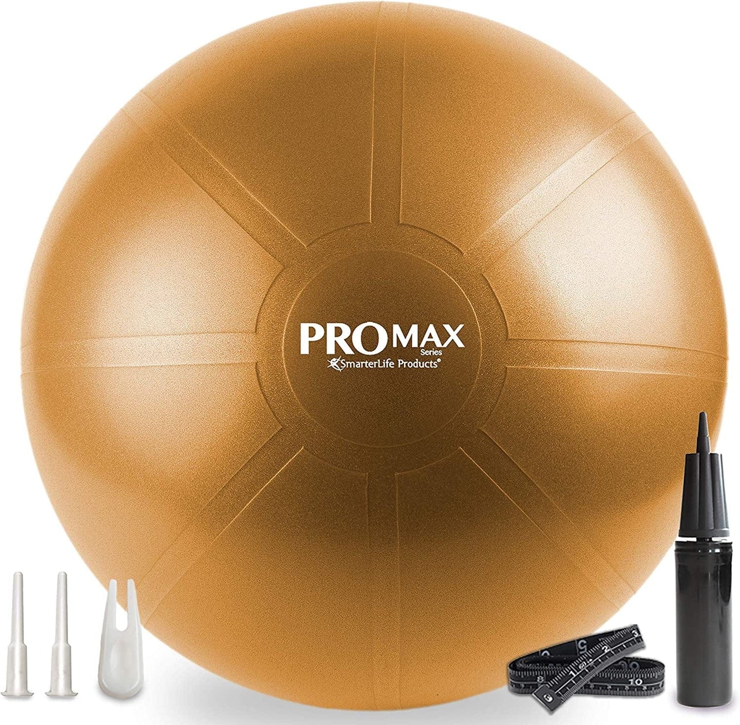 Smarterlife PRO MAX Workout Exercise Ball for Fitness, Yoga, Balance, Stability, or Birthing, Great as Yoga Ball Chair for Office or Exercise Gym Equipment for Home, Non-Slip Design